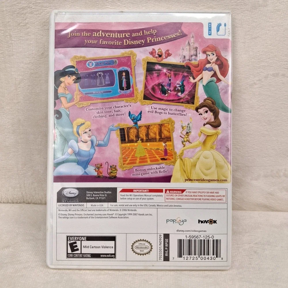 Disney Princess Enchanted Journey  Nintendo Wii Game Manual Included